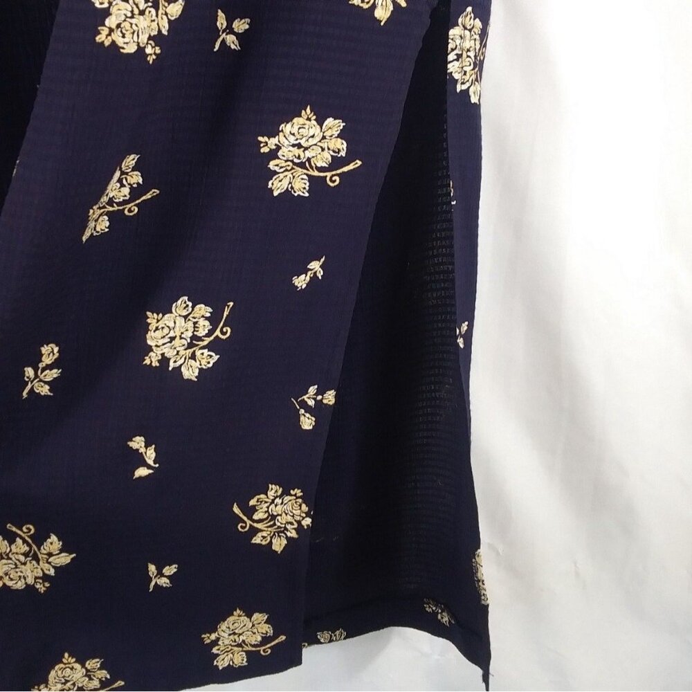 Source Unknown Women's Dark Blue Floral Pencil Knee Length Skirt Size 14 - Picture 6 of 9